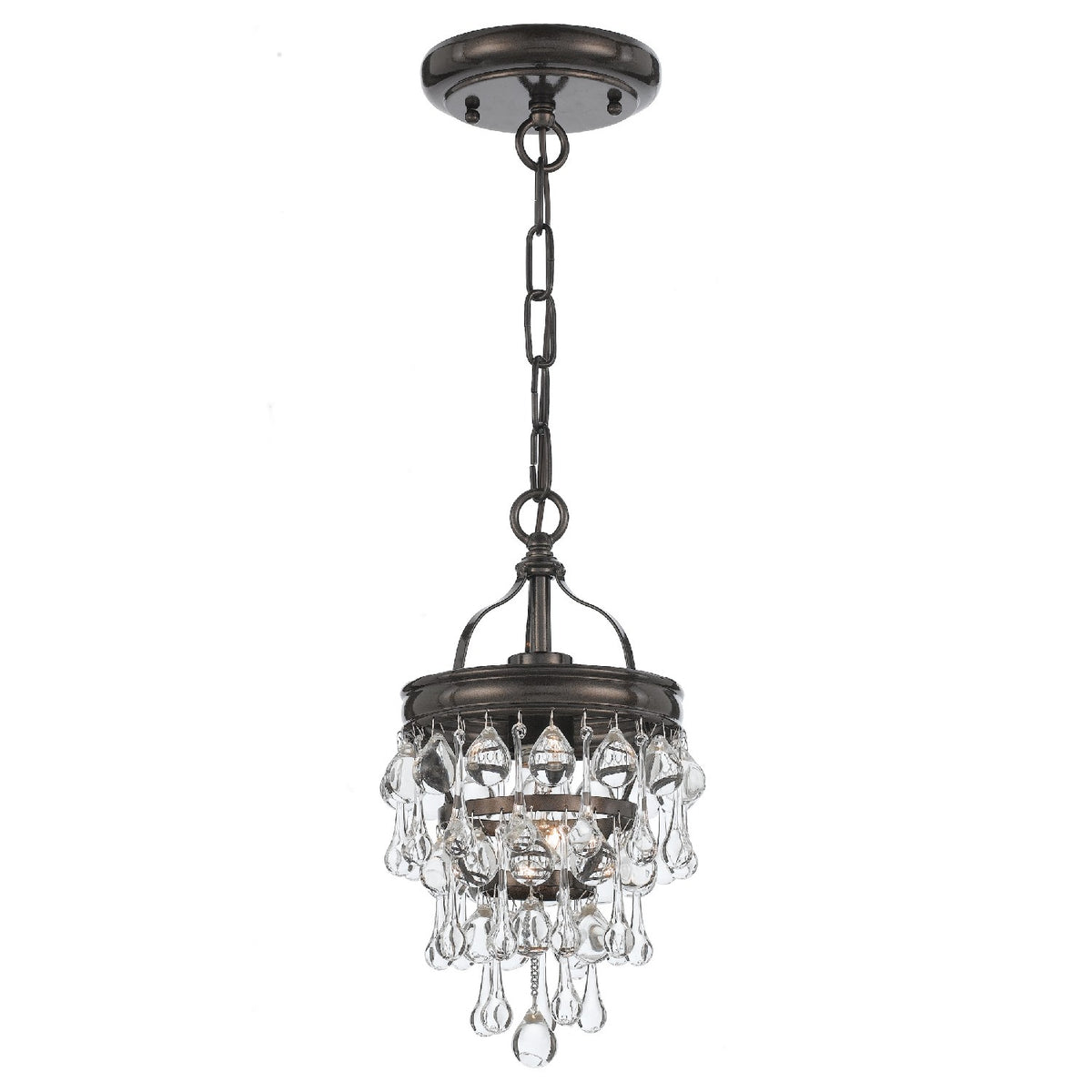 Calypso One Light Mini Chandelier in Vibrant Bronze