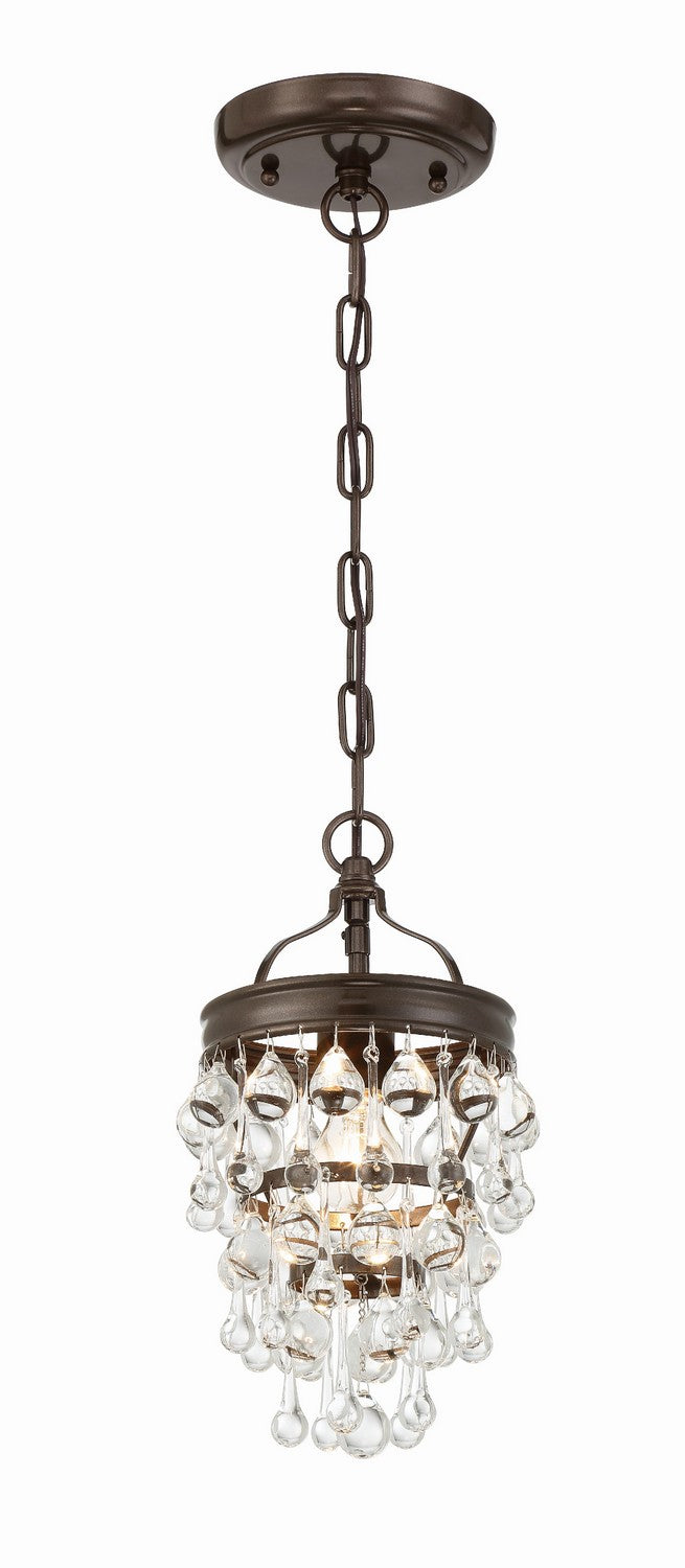 Calypso One Light Mini Chandelier in Vibrant Bronze