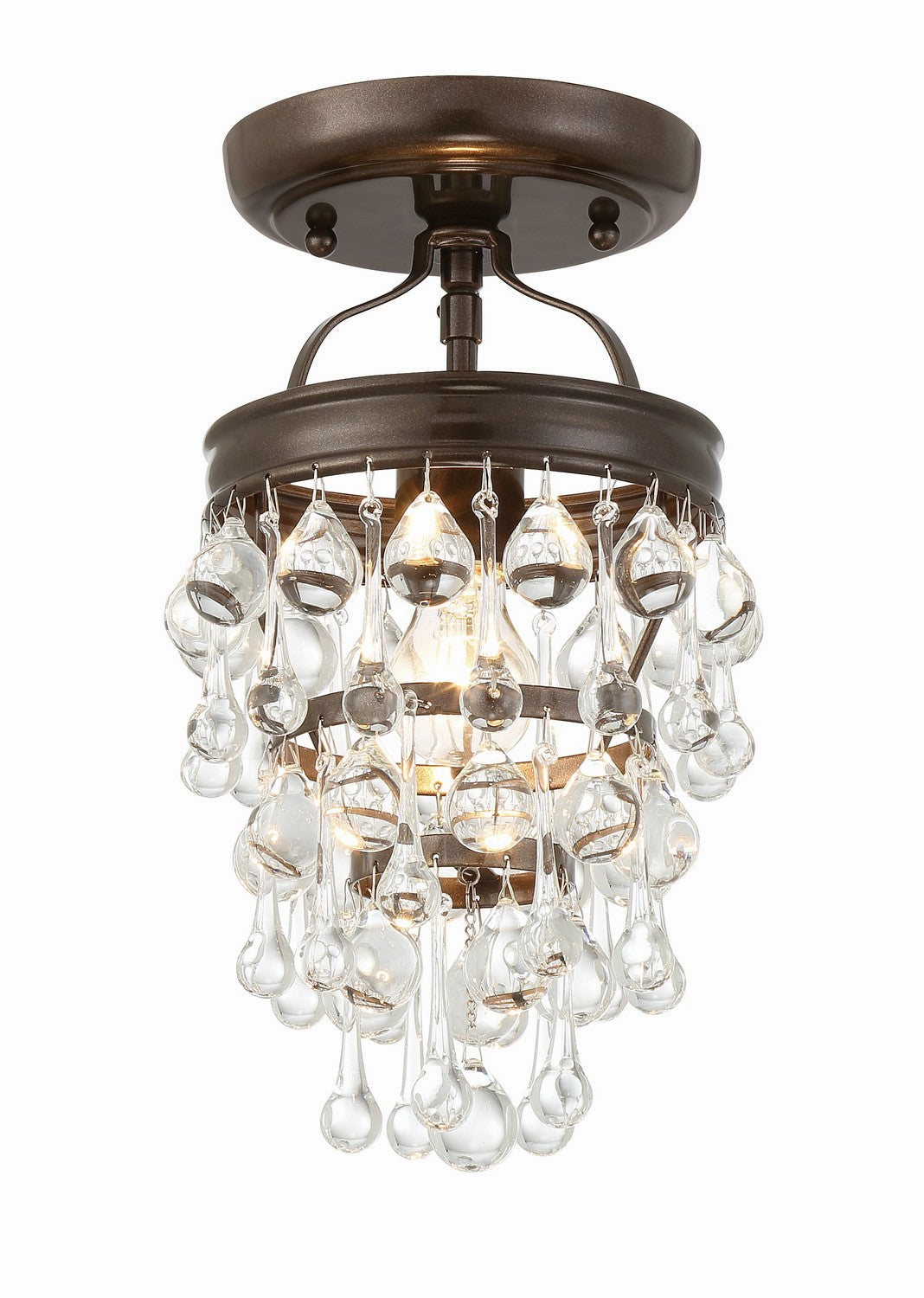 Calypso One Light Semi Flush Mount in Vibrant Bronze