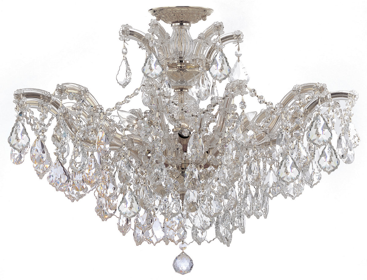 Maria Theresa Six Light Semi Flush Mount in Polished Chrome