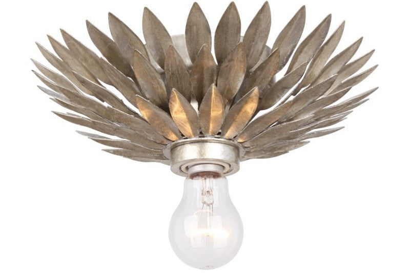 Broche One Light Wall Sconce in Antique Silver