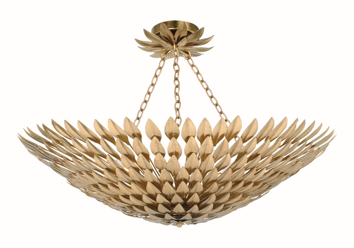 Broche Eight Light Semi Flush Mount