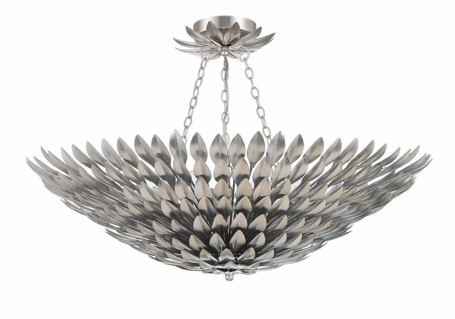 Broche Eight Light Semi Flush Mount