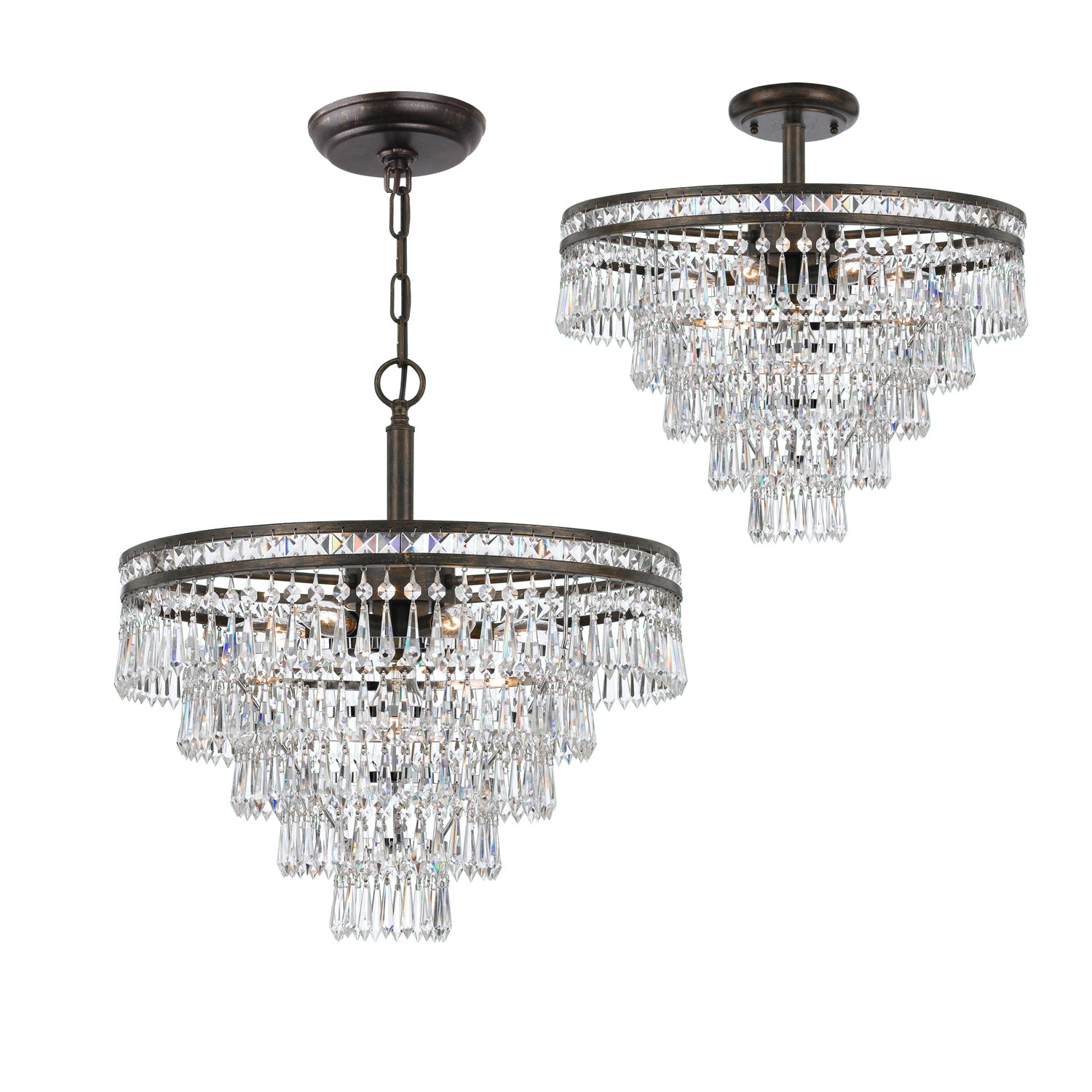 Mercer Seven Light Semi Flush Mount