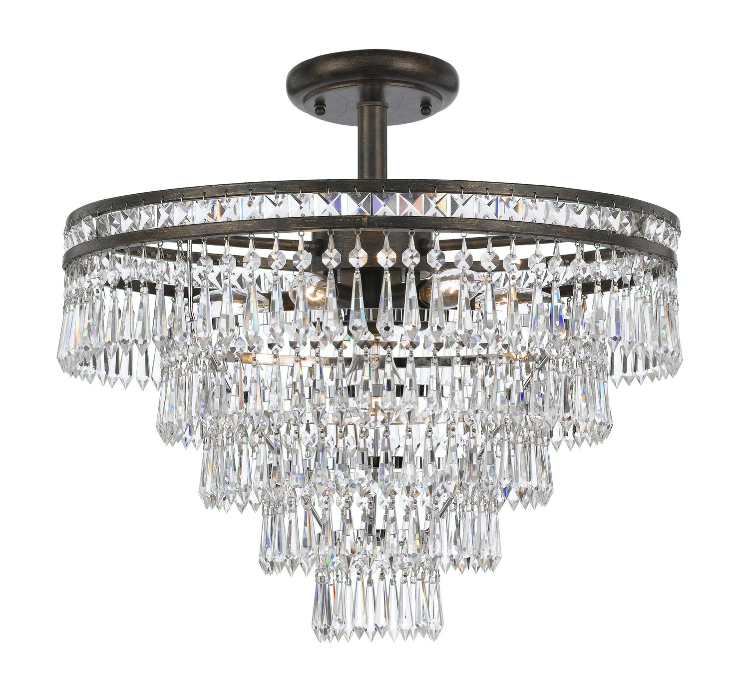 Mercer Seven Light Semi Flush Mount