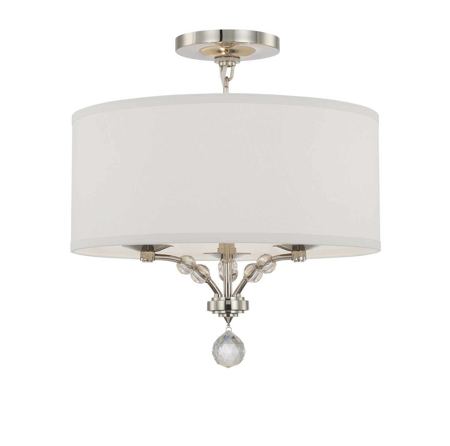 Mirage Three Light Semi Flush Mount in Polished Nickel