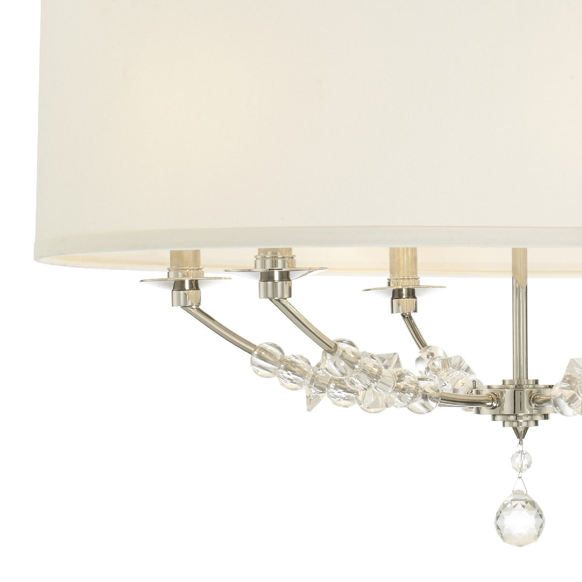 Mirage Six Light Chandelier in Polished Nickel
