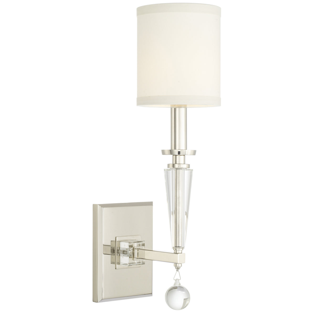 Paxton One Light Wall Sconce in Polished Nickel