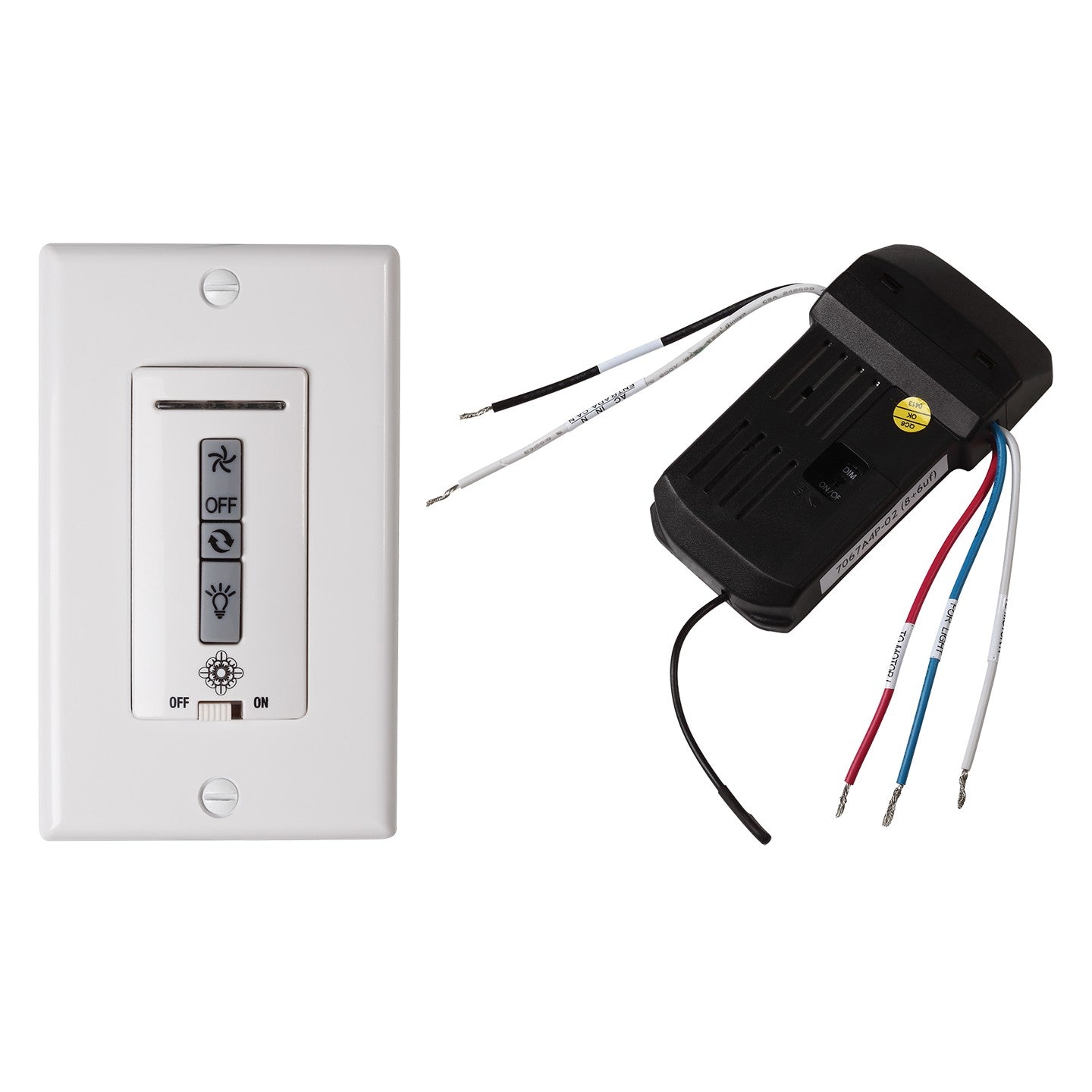 NEO Remote Control Hardwired Wall Remote Control/Receiver in White