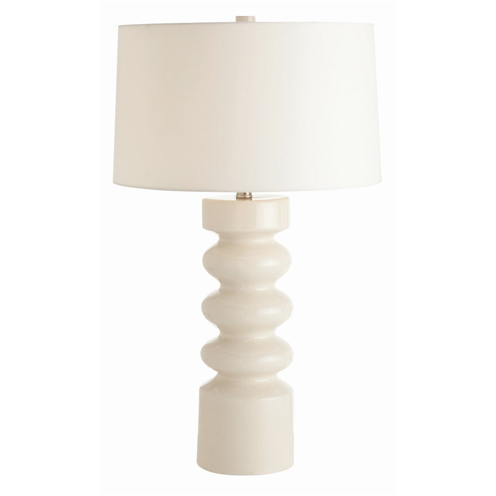 Wheaton One Light Table Lamp in White Crackle