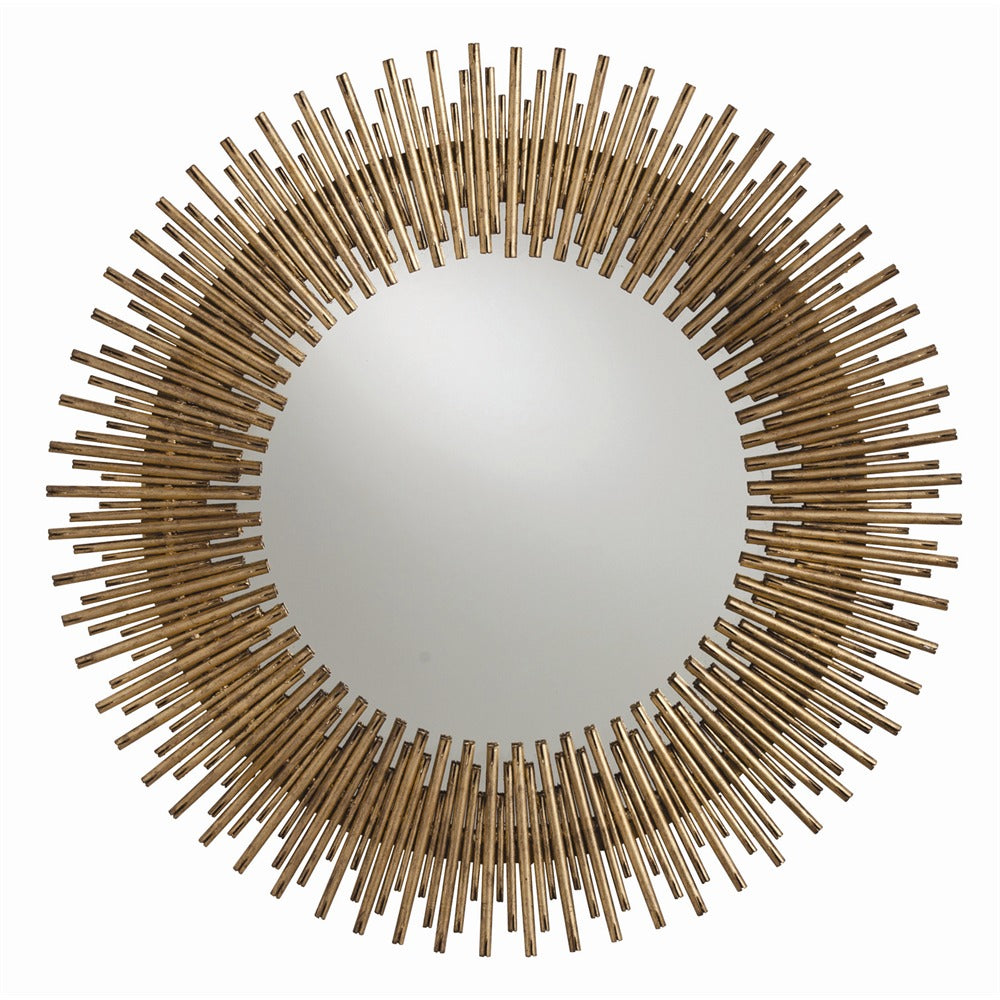 Prescott Mirror in Antiqued Gold Leaf