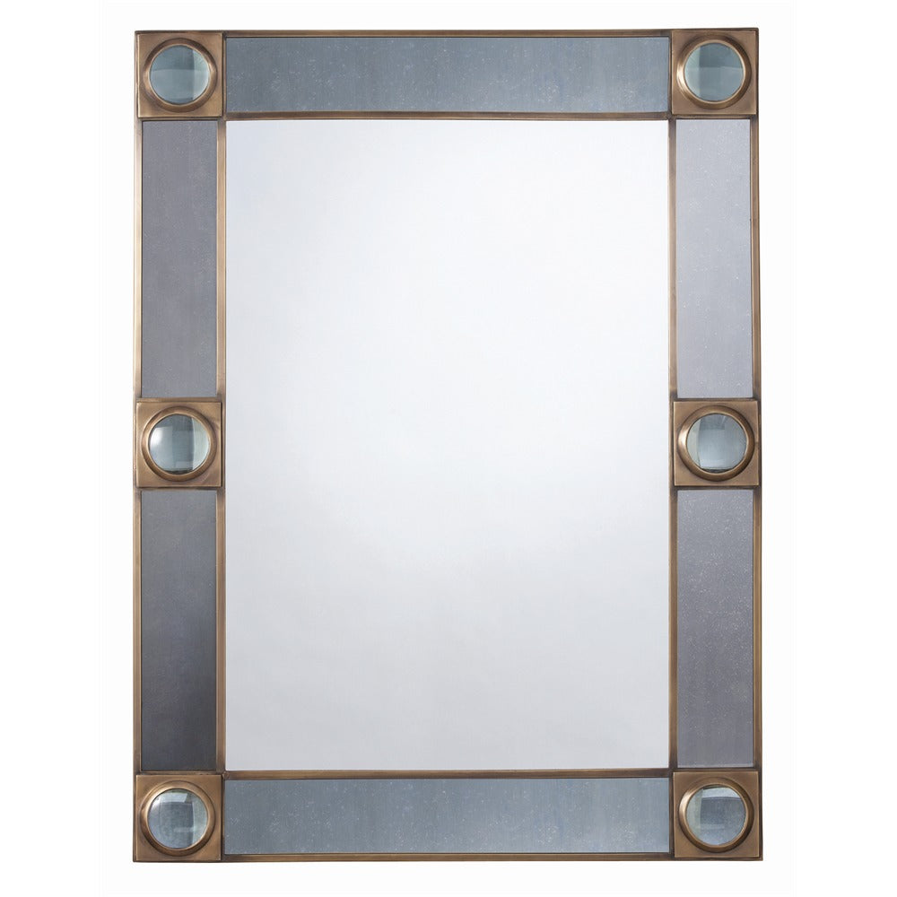 Baldwin Mirror in Antique Brass