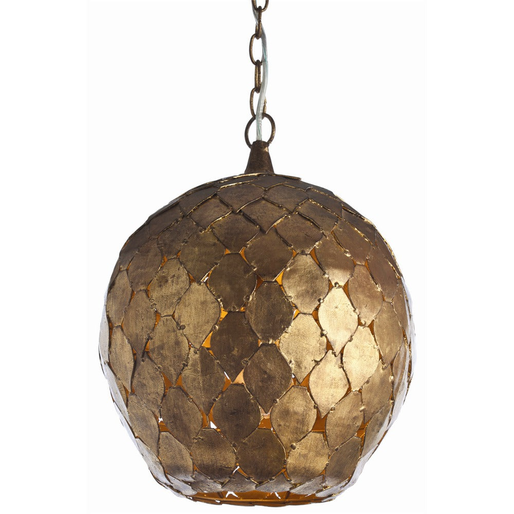 Osgood One Light Pendant in Gold Leaf