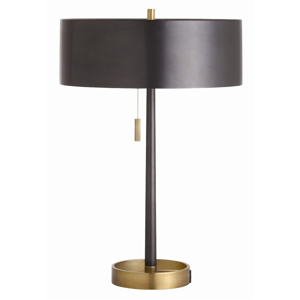 Violetta Two Light Table Lamp in Black