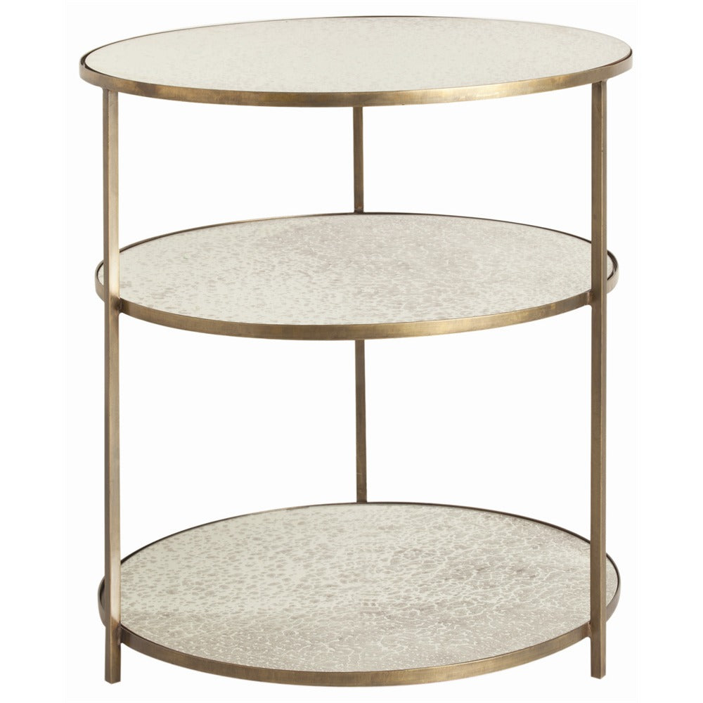 Percy Side Table in Antique Brass