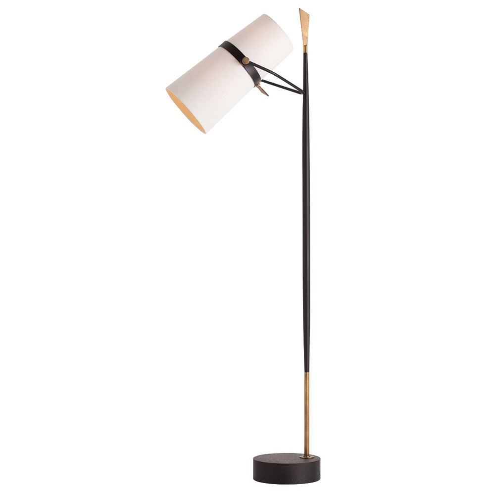 Yasmin Two Light Floor Lamp in Antique Black
