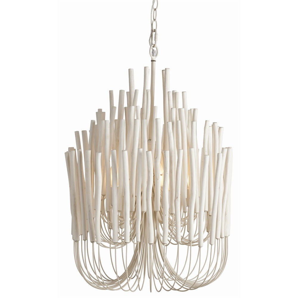 Tilda Five Light Chandelier in Whitewashed Wood