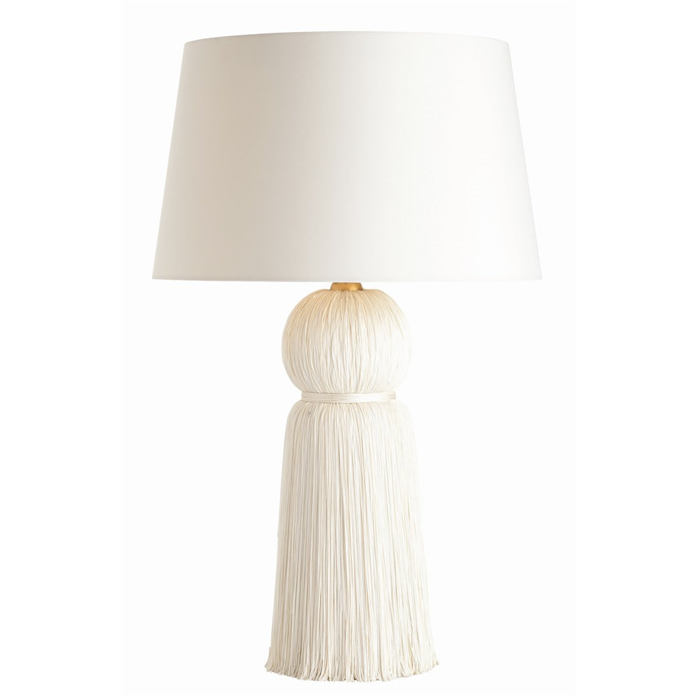 Tassel One Light Table Lamp in Off-White