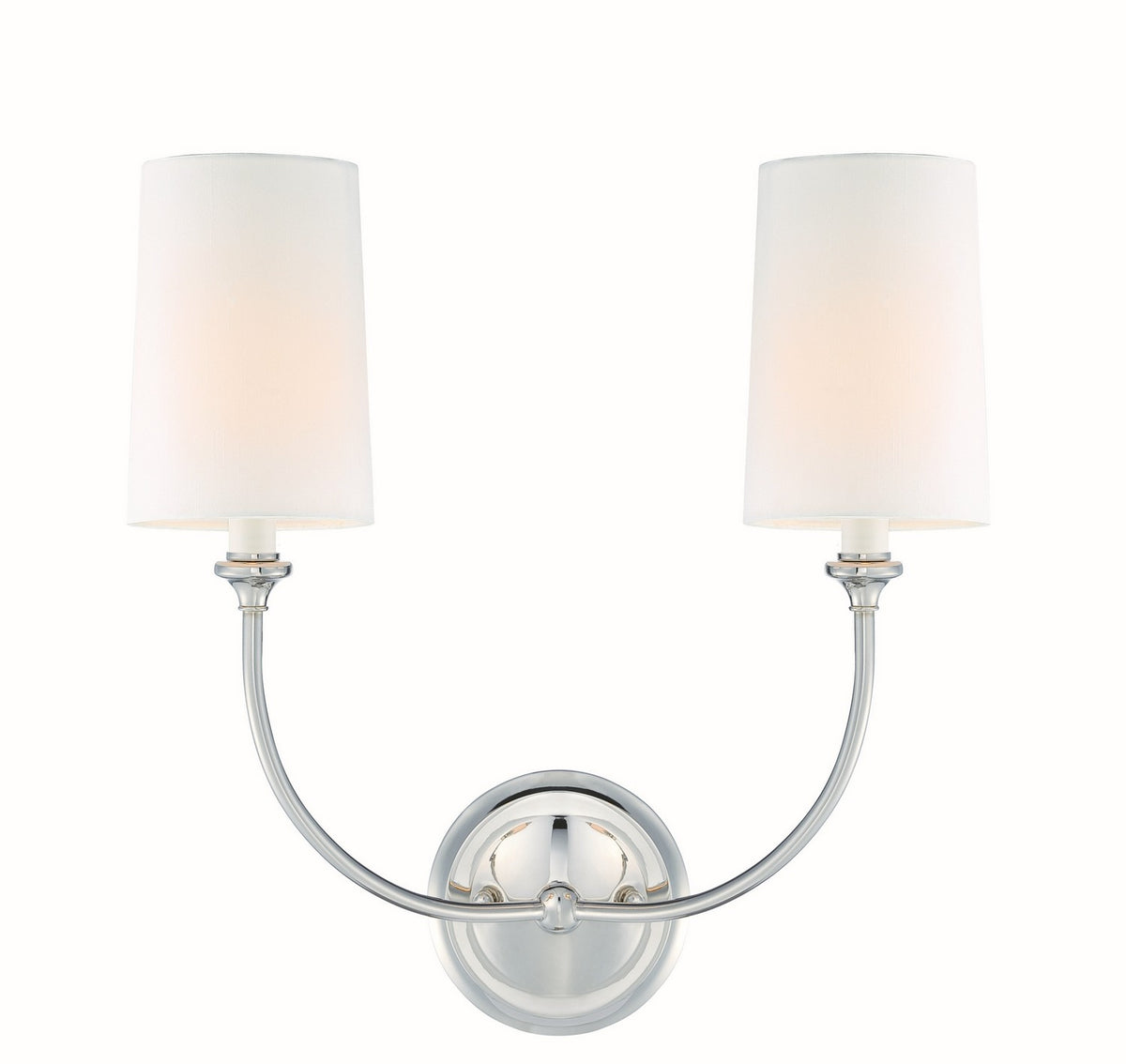 Sylvan Two Light Wall Sconce in Polished Nickel