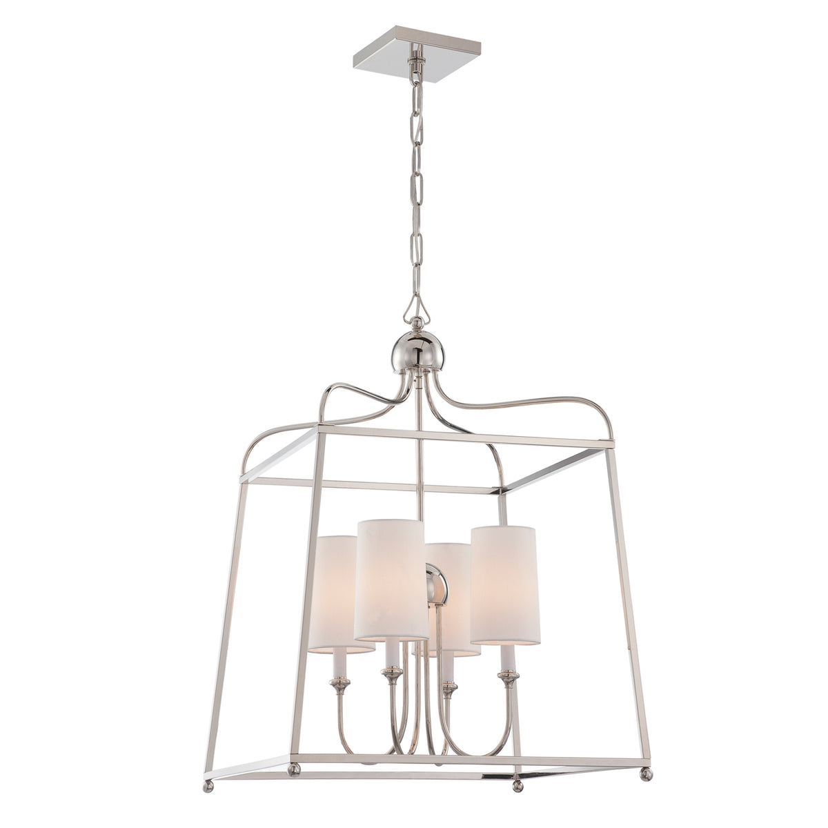 Sylvan Four Light Chandelier in Polished Nickel