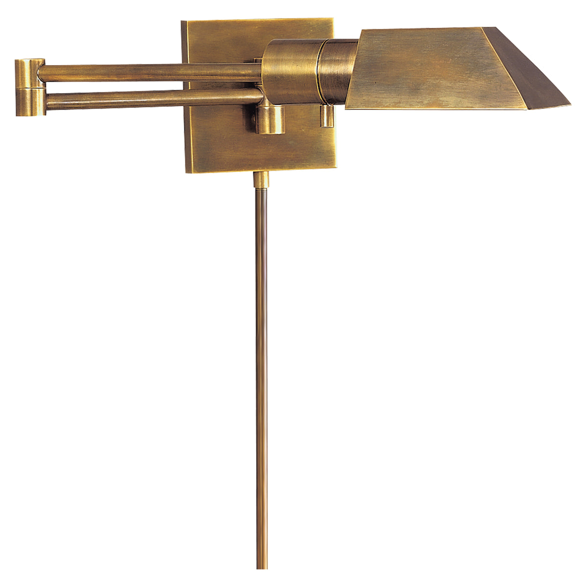 VC CLASSIC One Light Swing Arm Wall Lamp in Hand-Rubbed Antique Brass