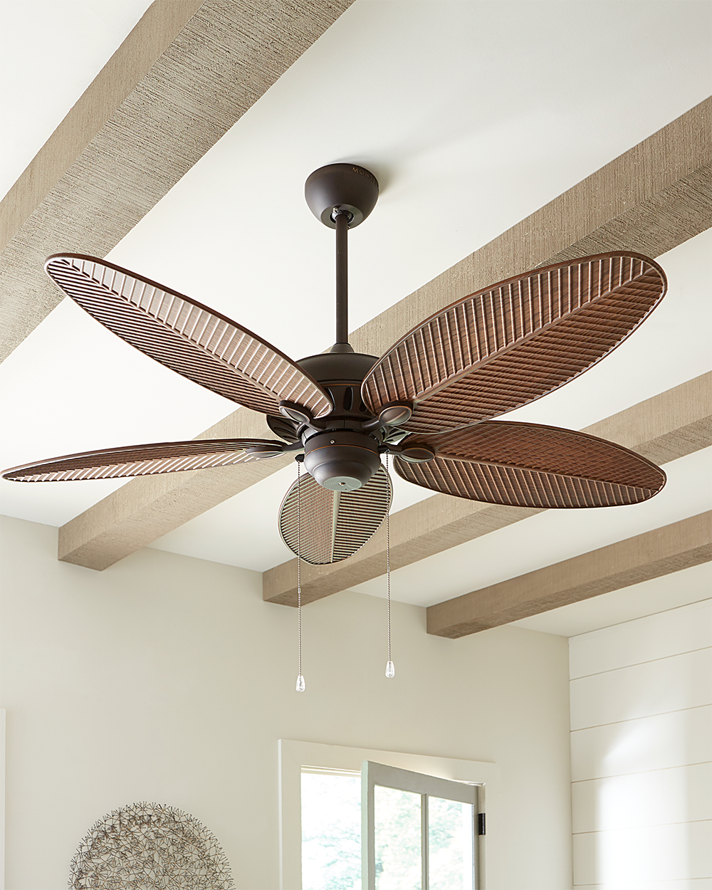 Cruise 52-inch indoor/outdoor 5-blade ceiling fan in roman bronze finish with reversible, pull chain motor