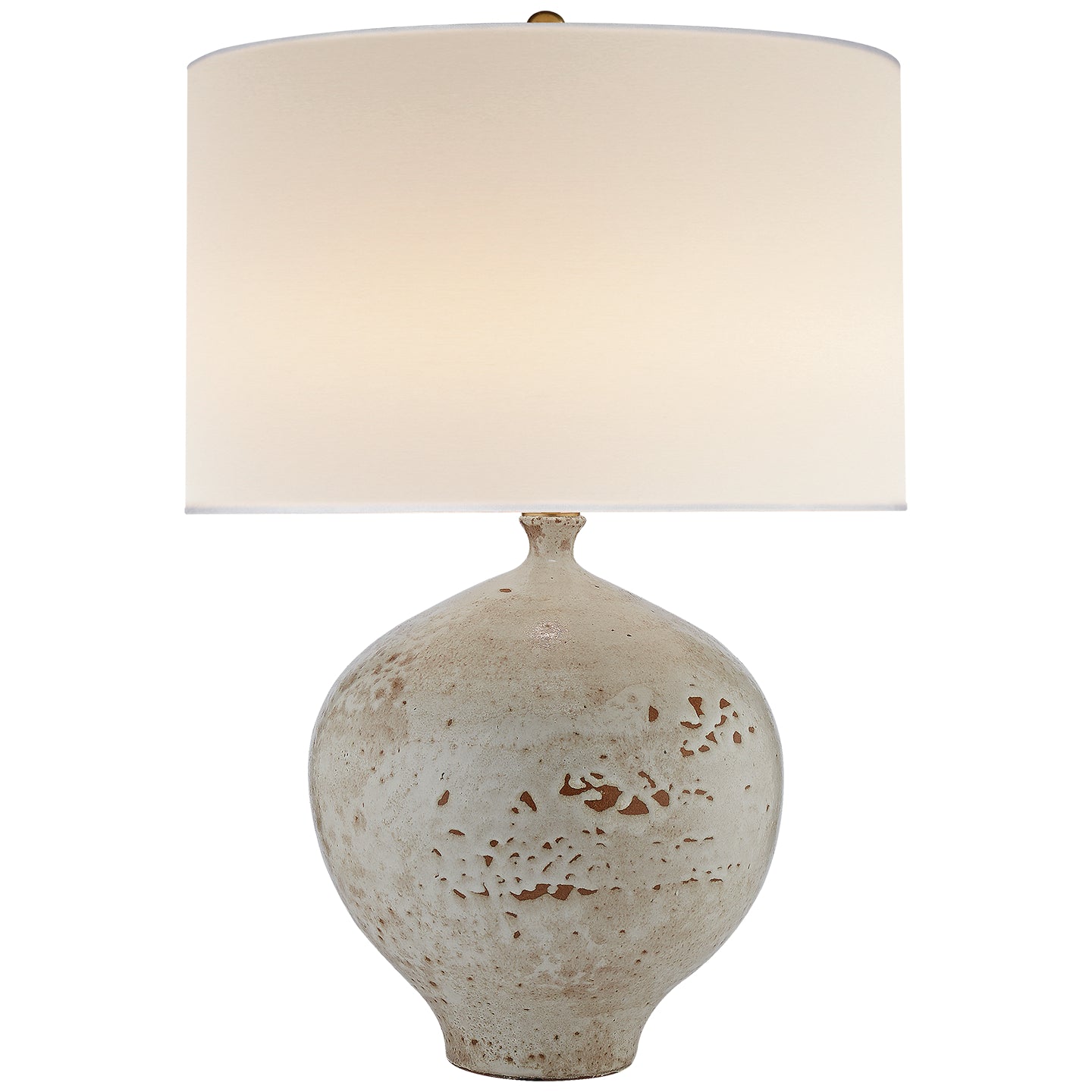 Gaios Table Lamp in Pharaoh White with Linen Shade