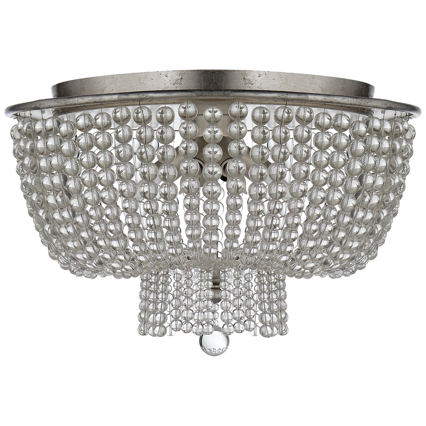 Jacqueline Flush Mount in Hand-Rubbed Antique Brass with White Acrylic