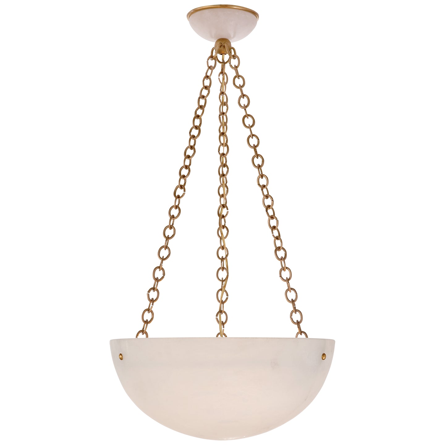 O'Connor Chandelier in Hand-Rubbed Antique Brass and Alabaster ARN 5202HAB/ALB