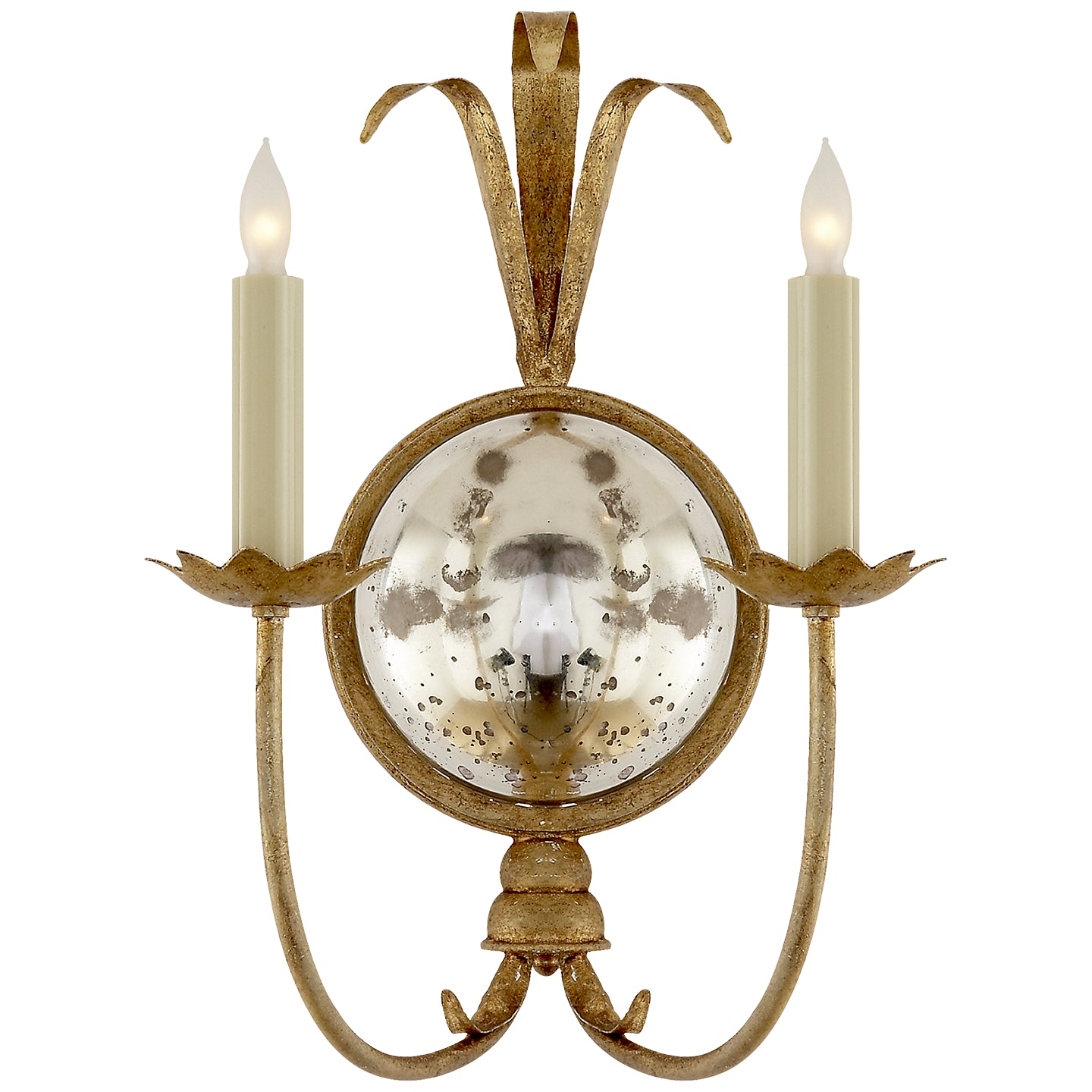Gramercy Two Light Wall Sconce in Gilded Iron