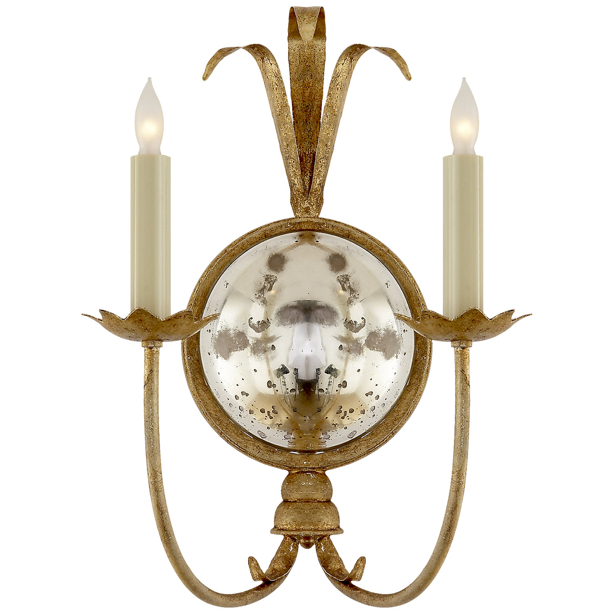 Gramercy Two Light Wall Sconce in Gilded Iron