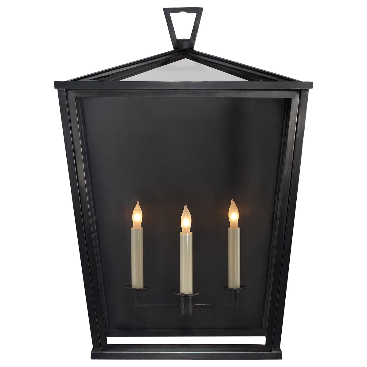 Darlana Outdoor Three Light Wall Lantern in Bronze
