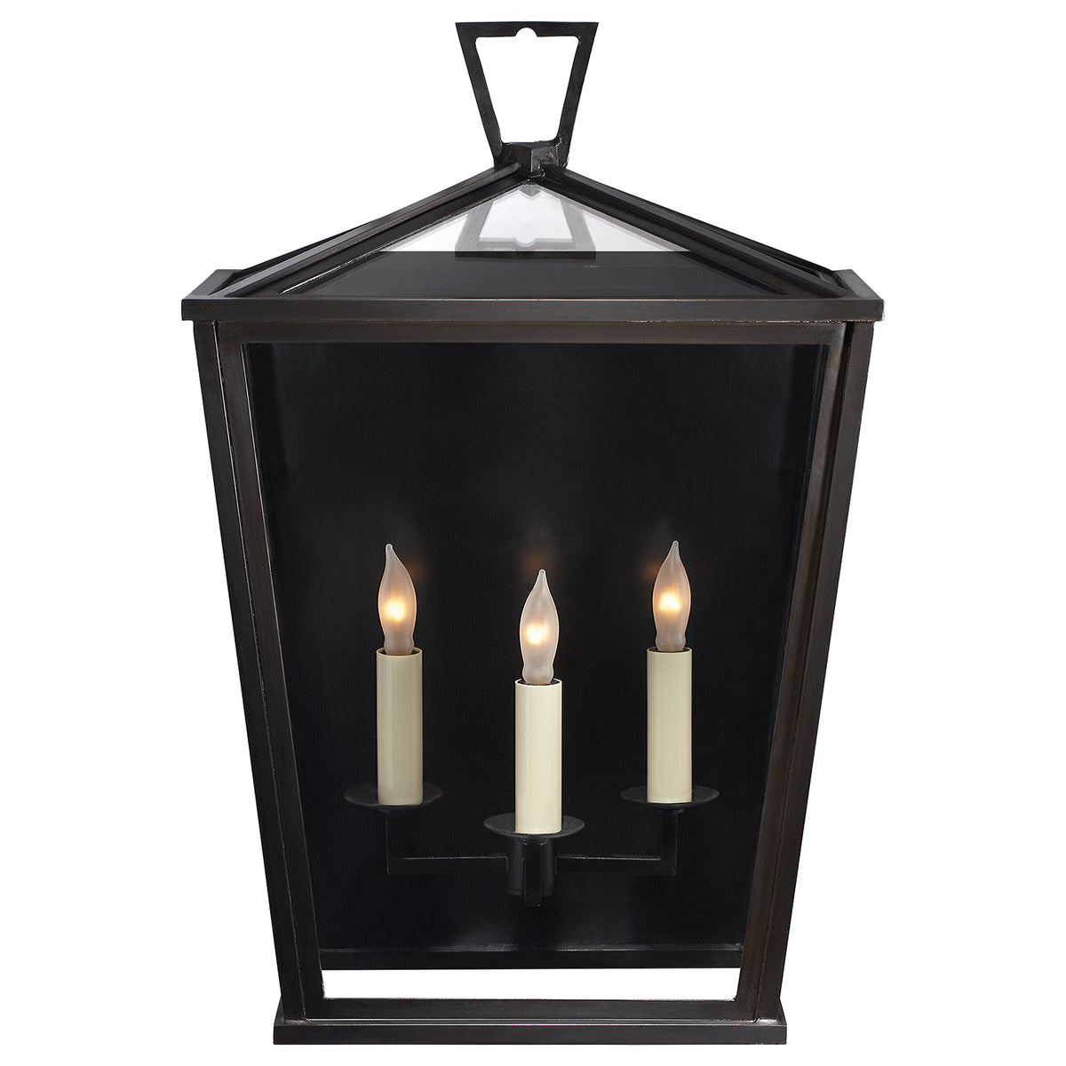 Darlana Outdoor Three Light Wall Lantern in Bronze