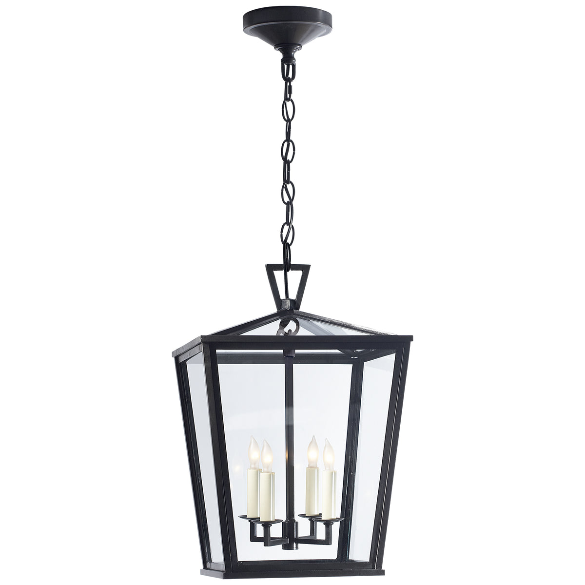 Darlana Outdoor Four Light Hanging Lantern in Bronze