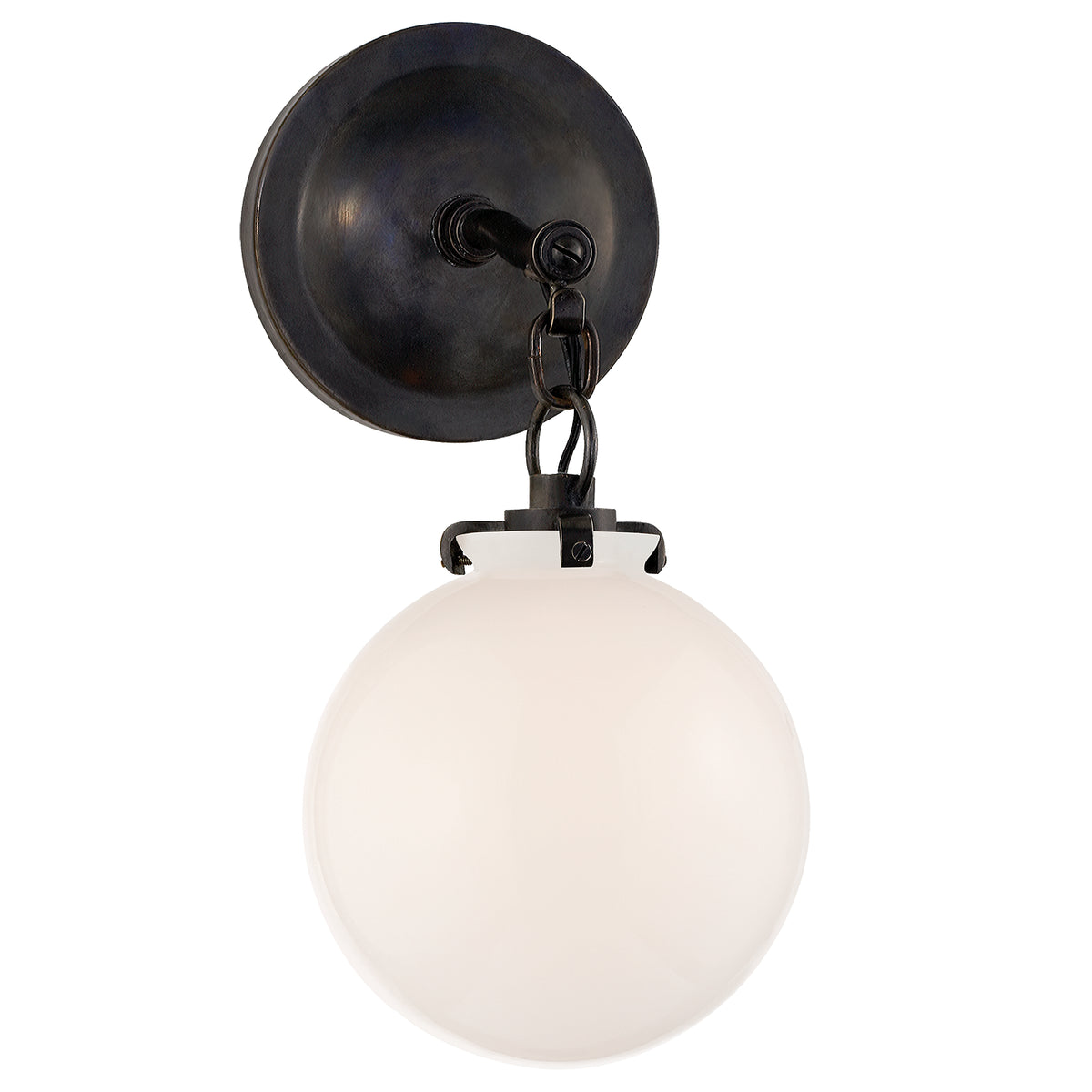 Katie Globe One Light Wall Sconce in Bronze