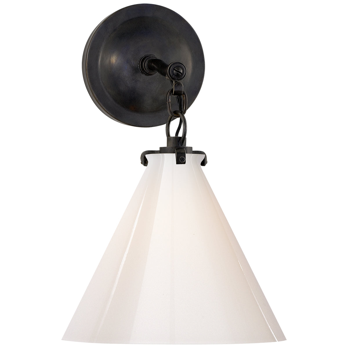 Katie Conical One Light Wall Sconce in Bronze
