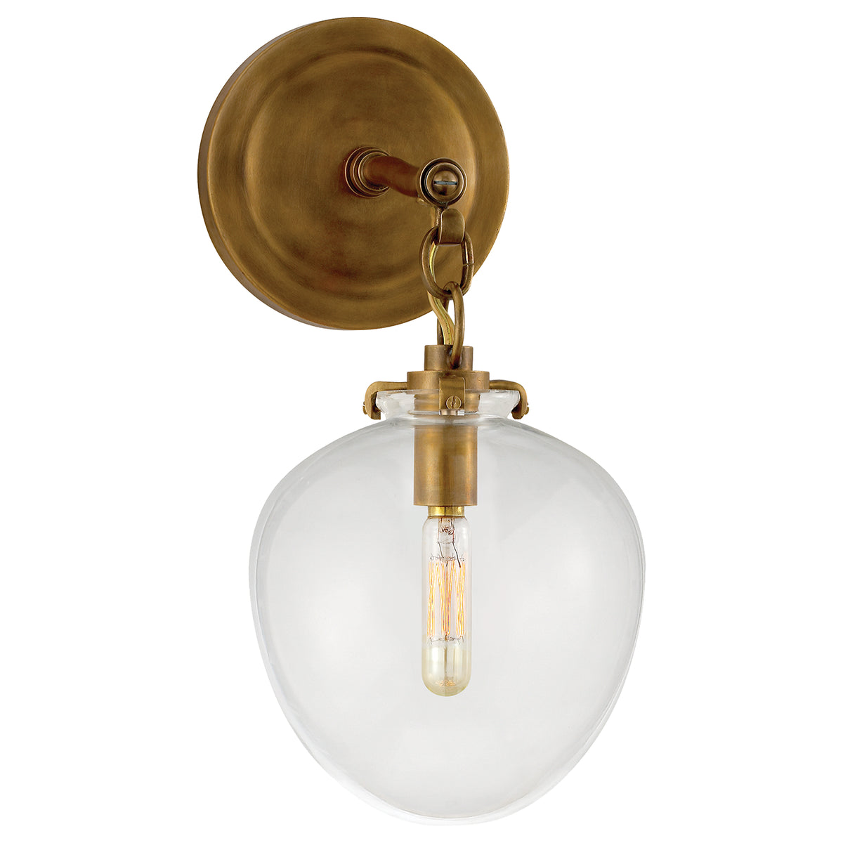 Katie Acorn One Light Wall Sconce in Hand-Rubbed Antique Brass