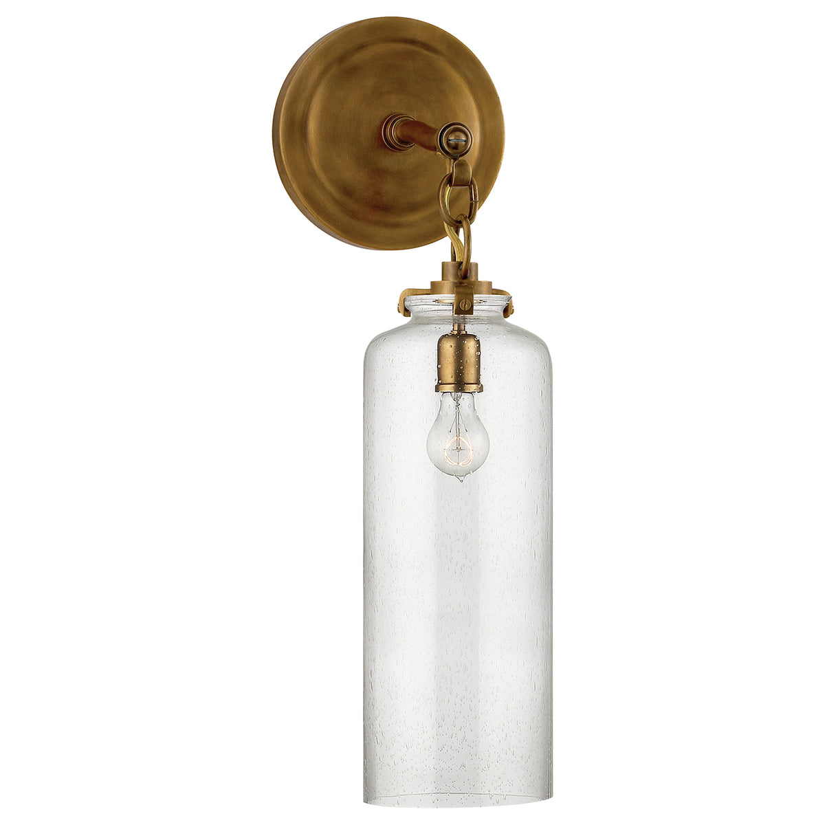 Katie Cylider One Light Wall Sconce in Hand-Rubbed Antique Brass