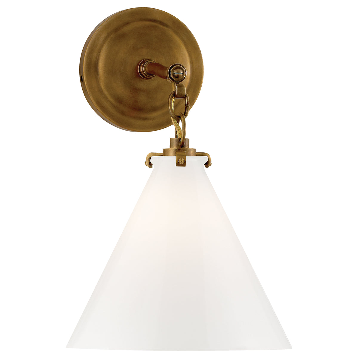Katie Conical One Light Wall Sconce in Hand-Rubbed Antique Brass