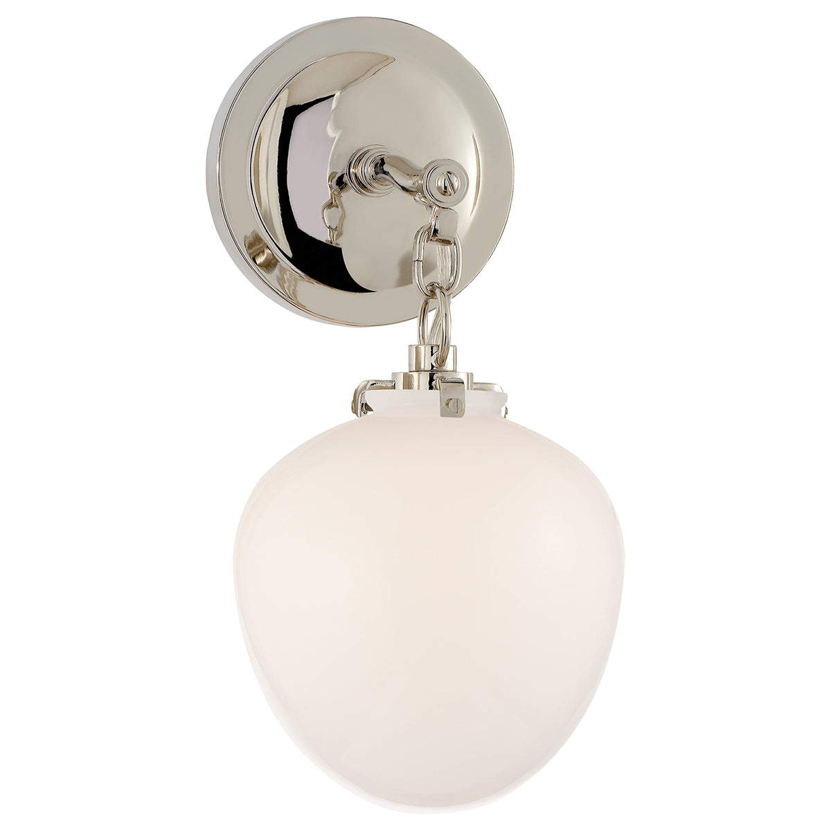 Katie Acorn One Light Wall Sconce in Polished Nickel