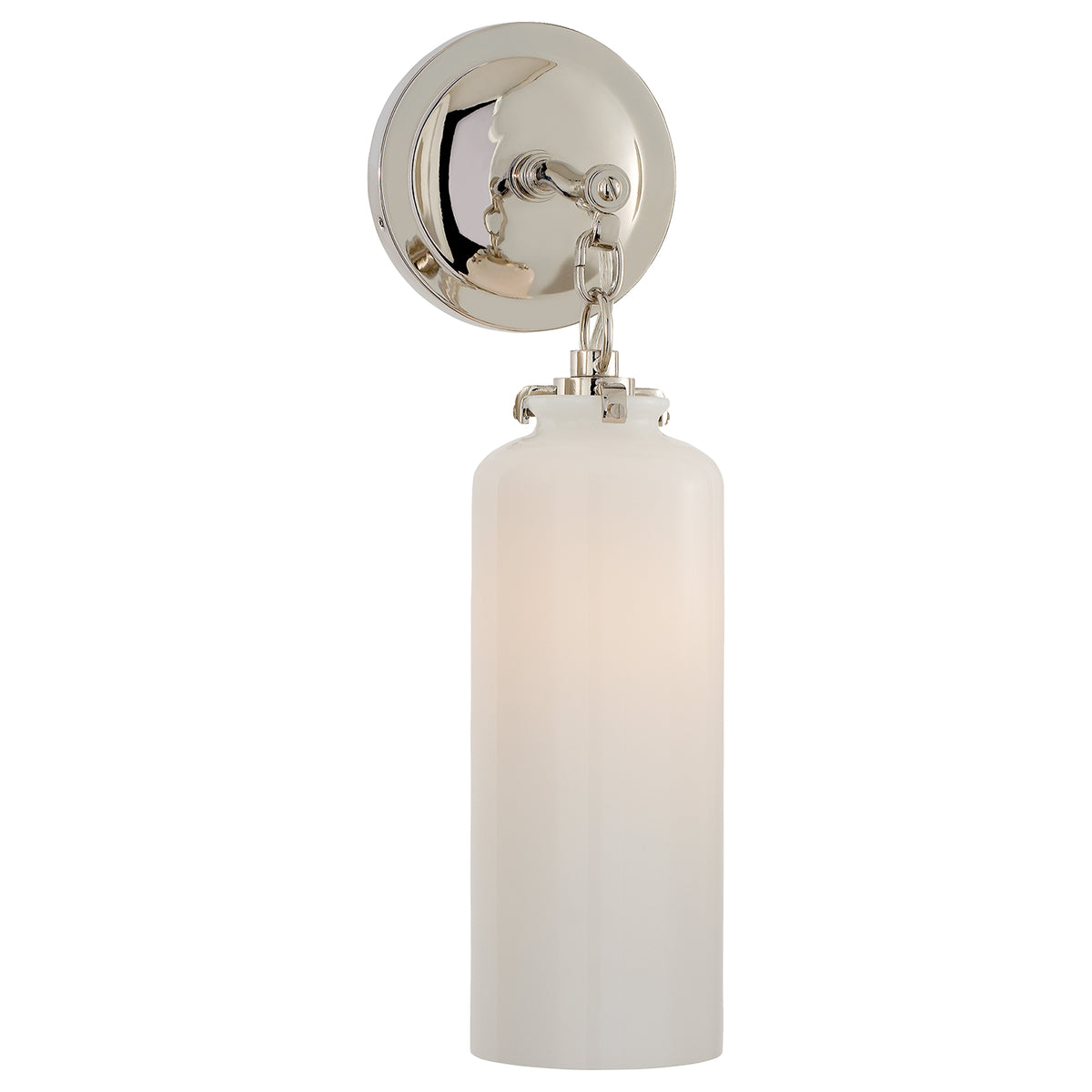 Katie Cylider One Light Wall Sconce in Polished Nickel