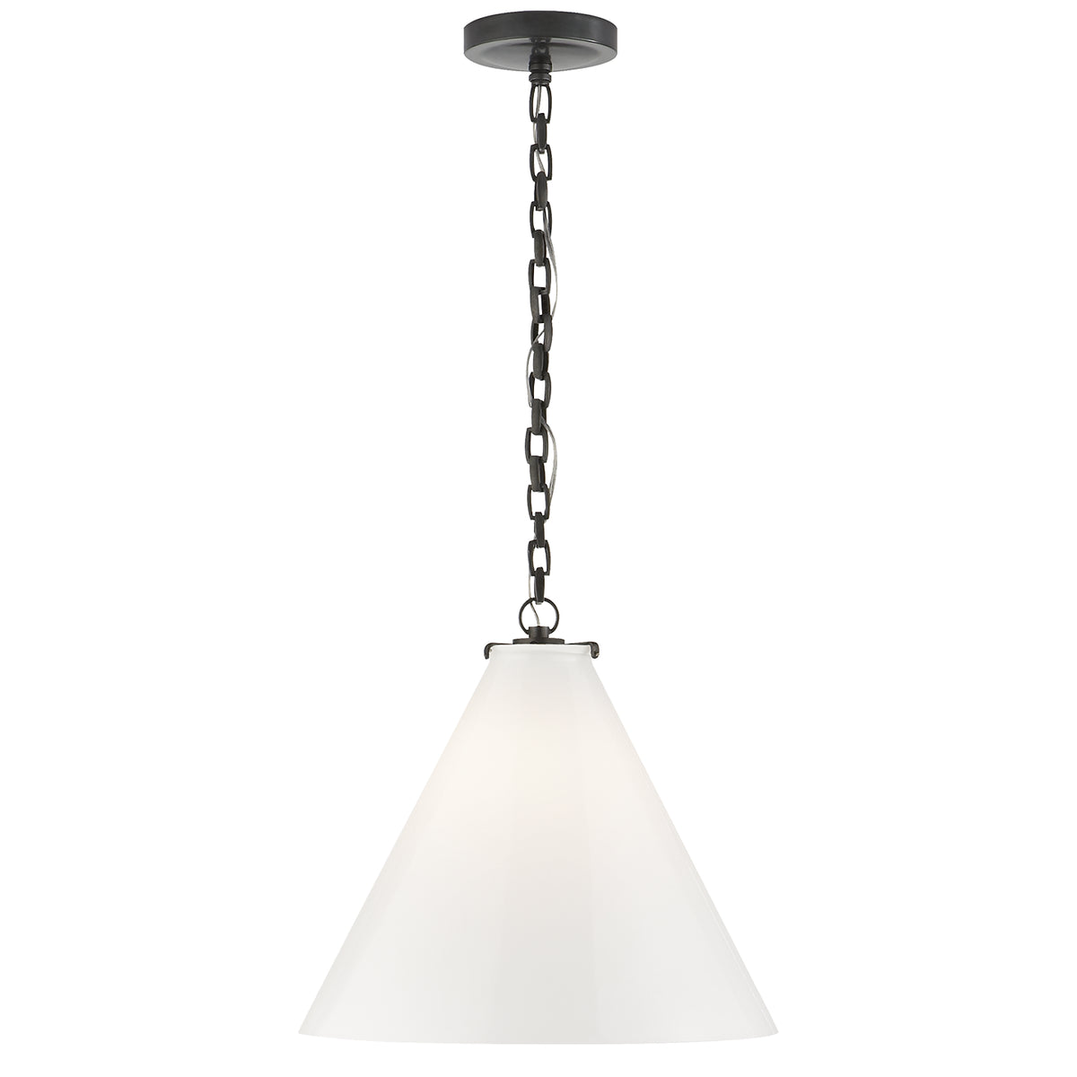 Katie Conical One Light Pendant in Bronze