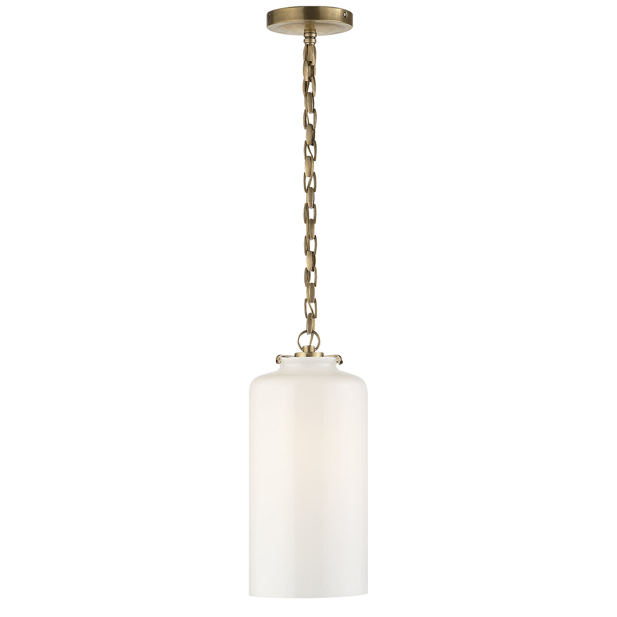 Katie Cylider One Light Pendant in Hand-Rubbed Antique Brass