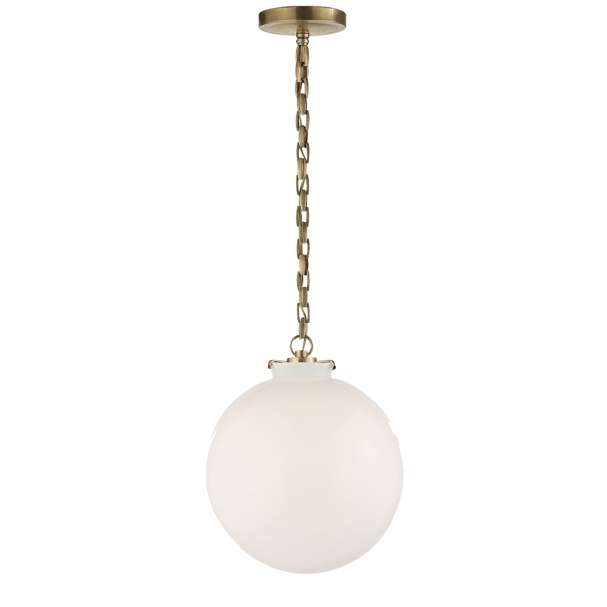 Katie Globe One Light Pendant in Hand-Rubbed Antique Brass