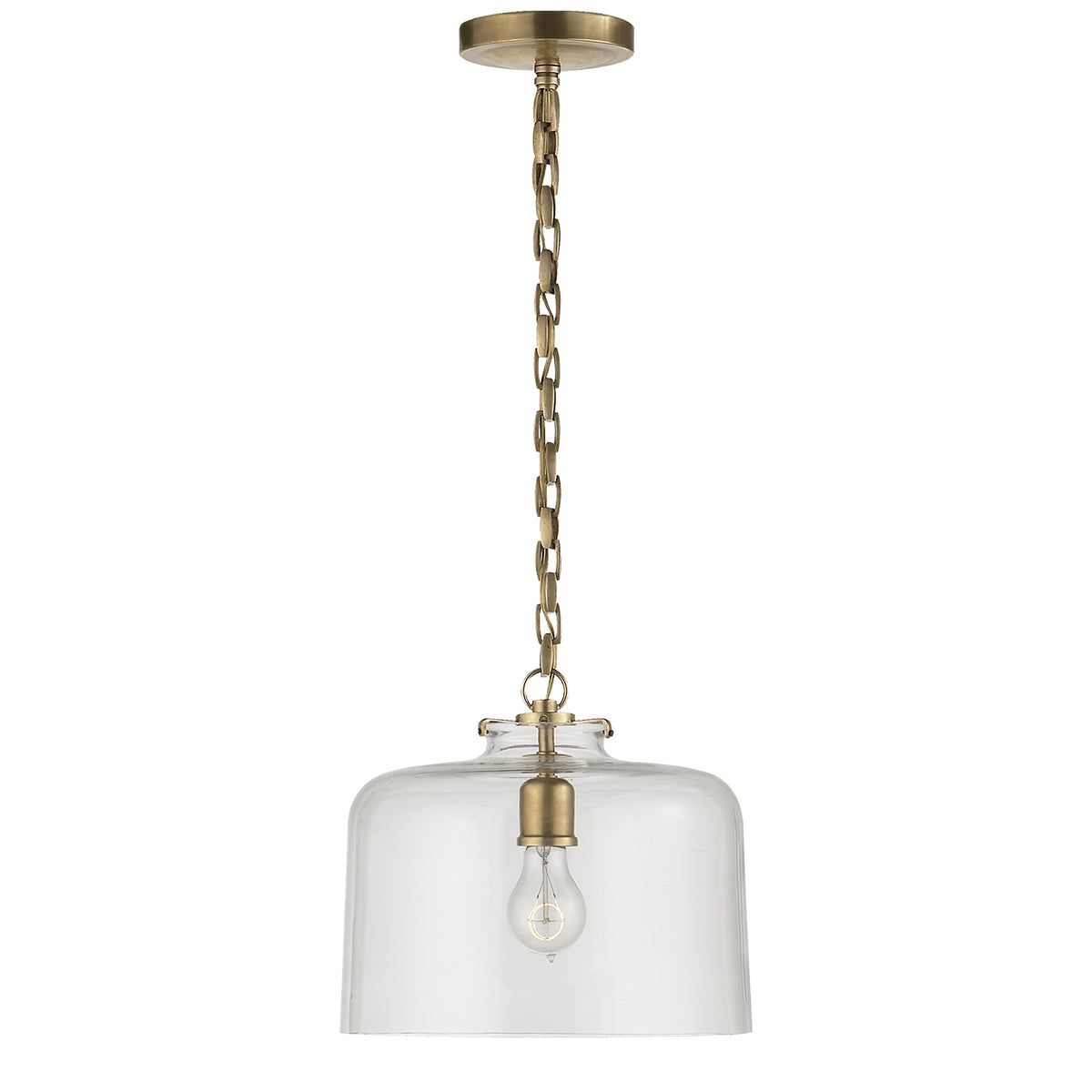 Katie Dome One Light Pendant in Hand-Rubbed Antique Brass