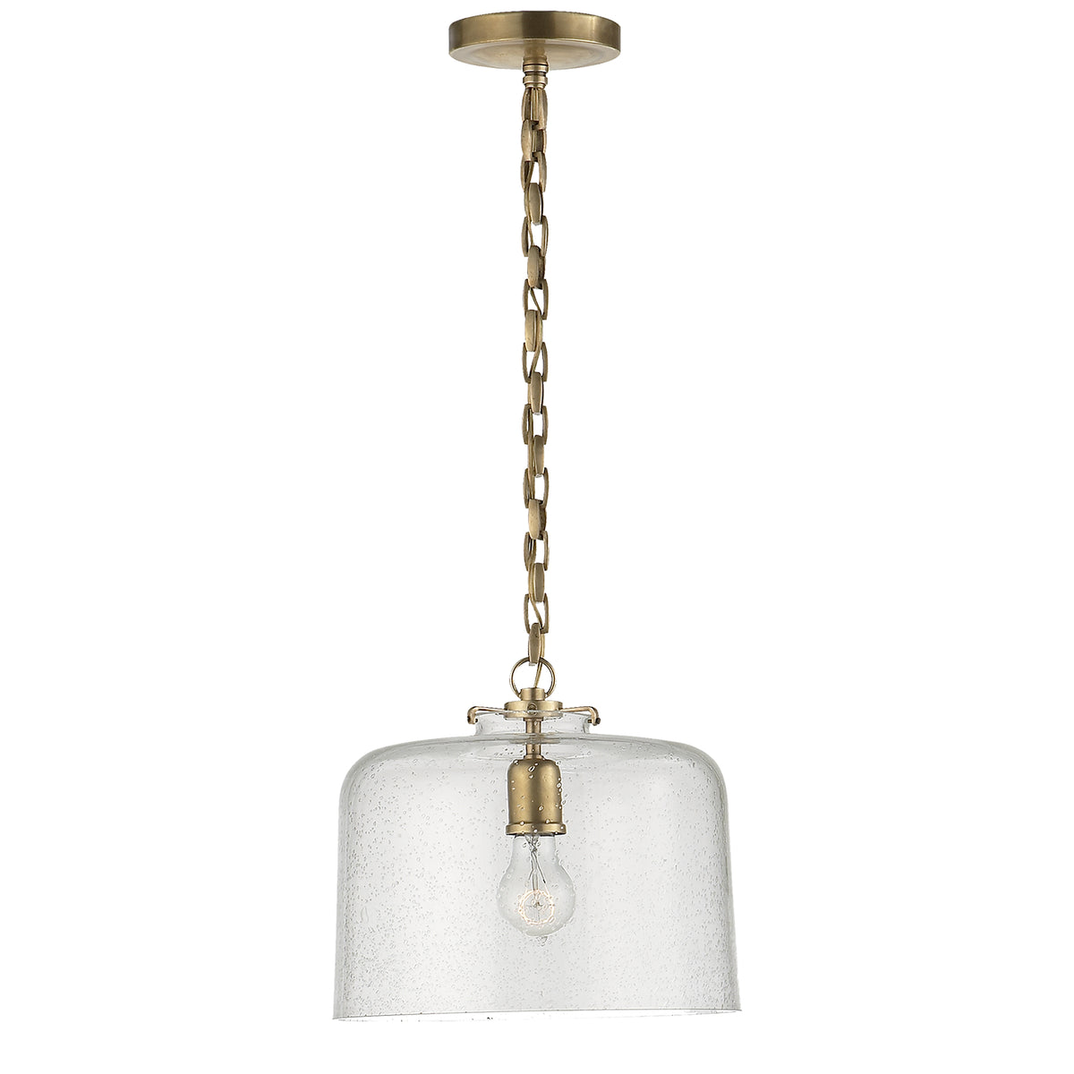 Katie Dome One Light Pendant in Hand-Rubbed Antique Brass