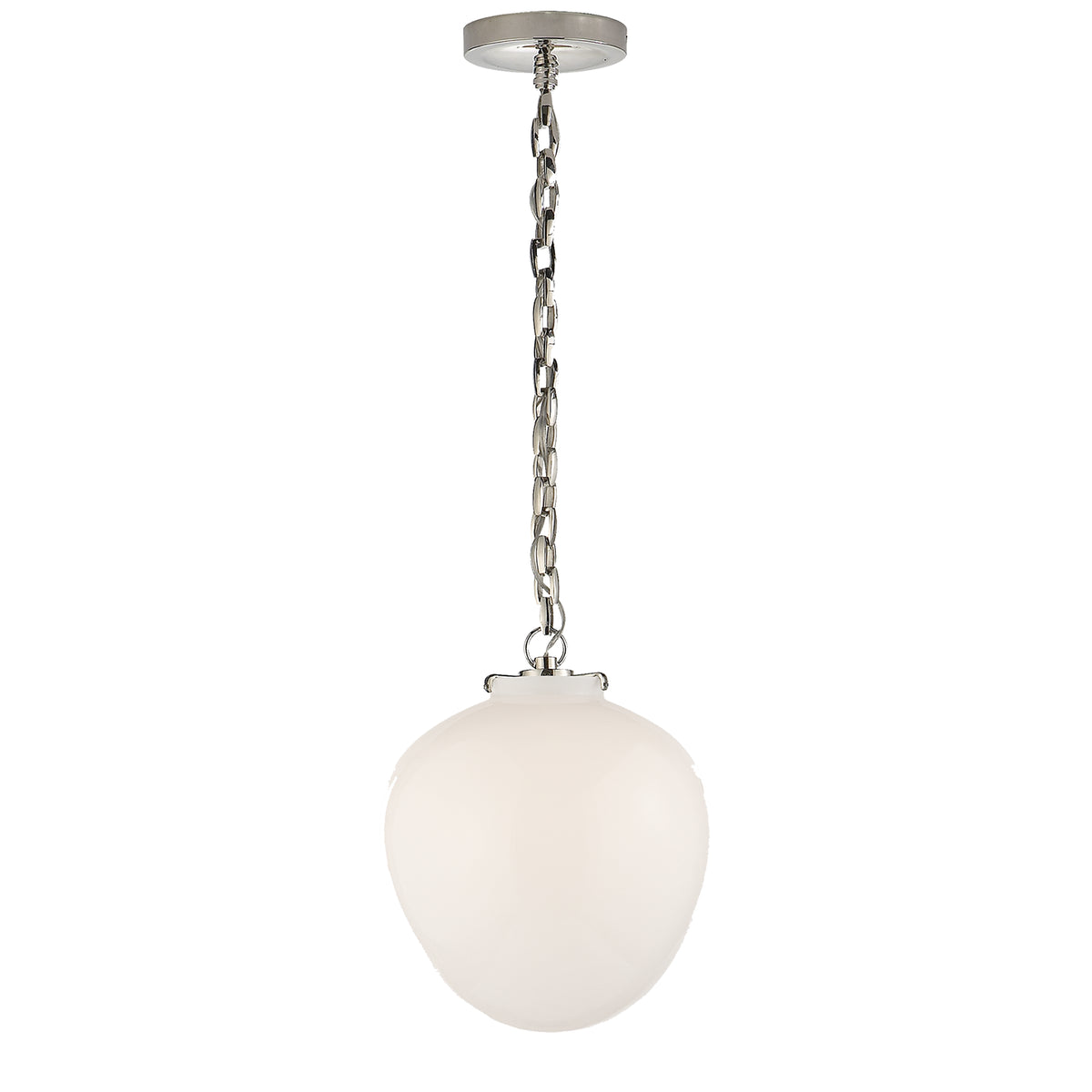 Katie Acorn One Light Pendant in Polished Nickel
