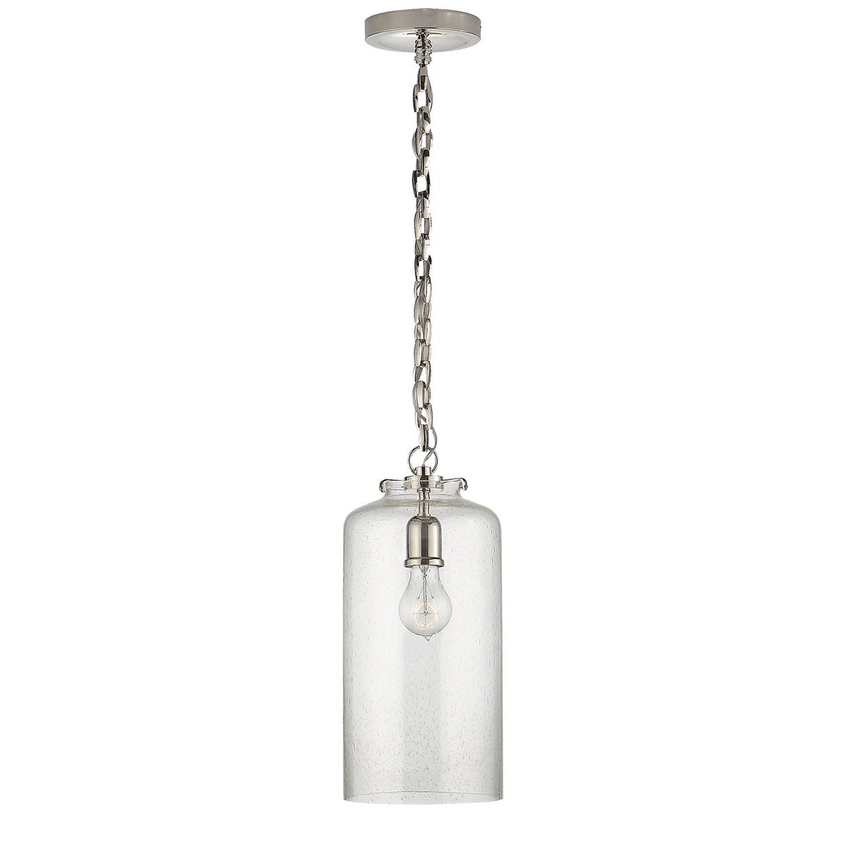 Katie Cylider One Light Pendant in Polished Nickel