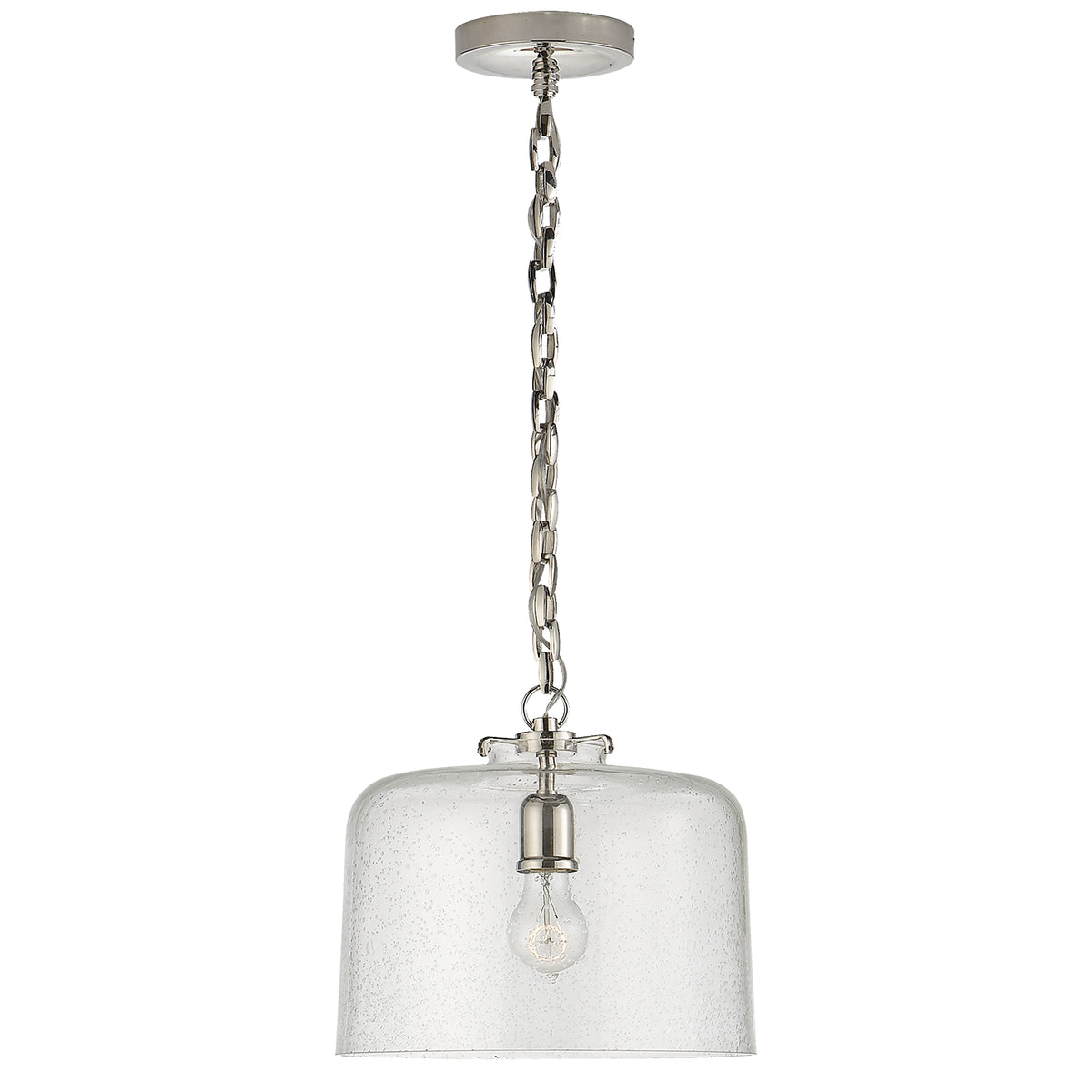 Katie Dome One Light Pendant in Polished Nickel