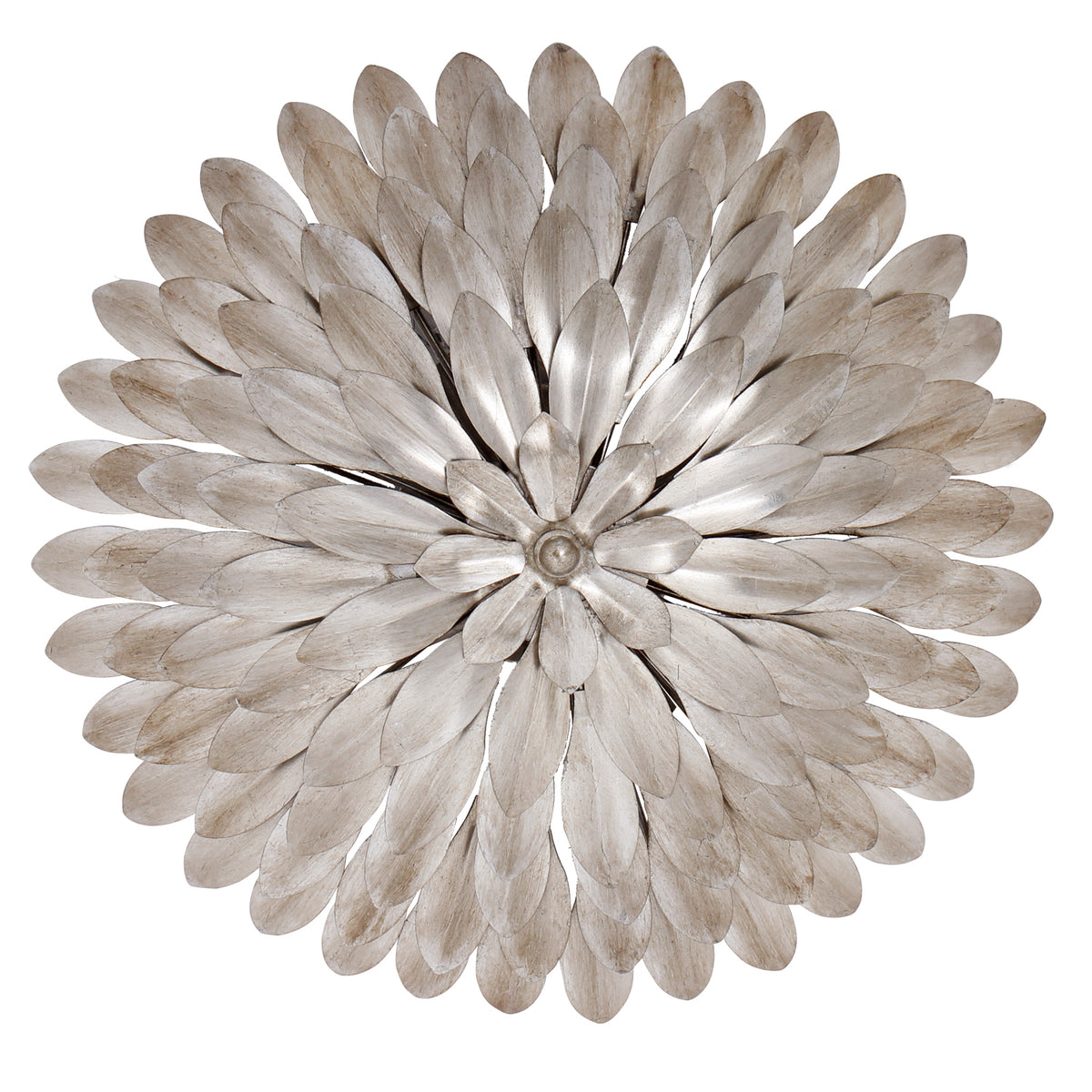 Broche Four Light Semi Flush Mount in Antique Silver
